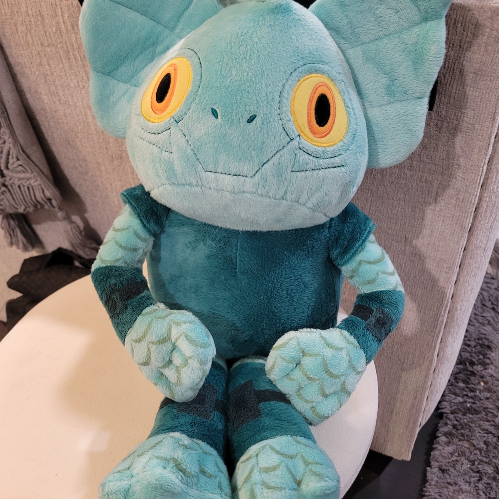 Blue Plush Chameleon Toy